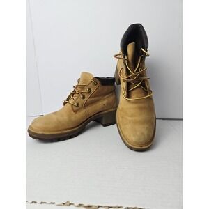 Timberland Women Kinsley 6" Waterproof Boots Wheat Nubuck combat sz 10 hiking